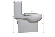 ONE PIECE ELONGATED TOILET "MILOS" AT-006-WH