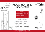 TUB & SHOWER SET "MODERNO" ASTS-50541-BN