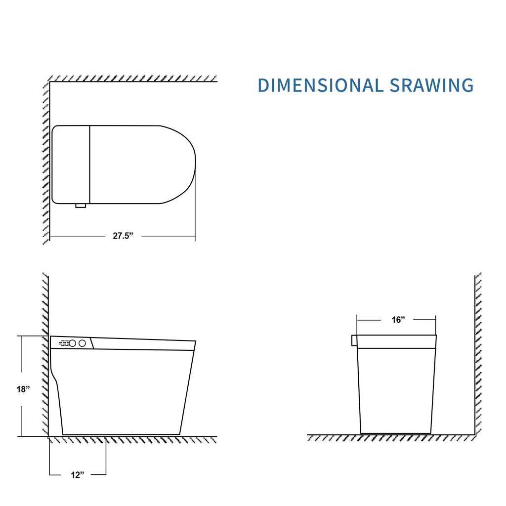 Madrid Modern Smart Toilet AT-5531605-WH