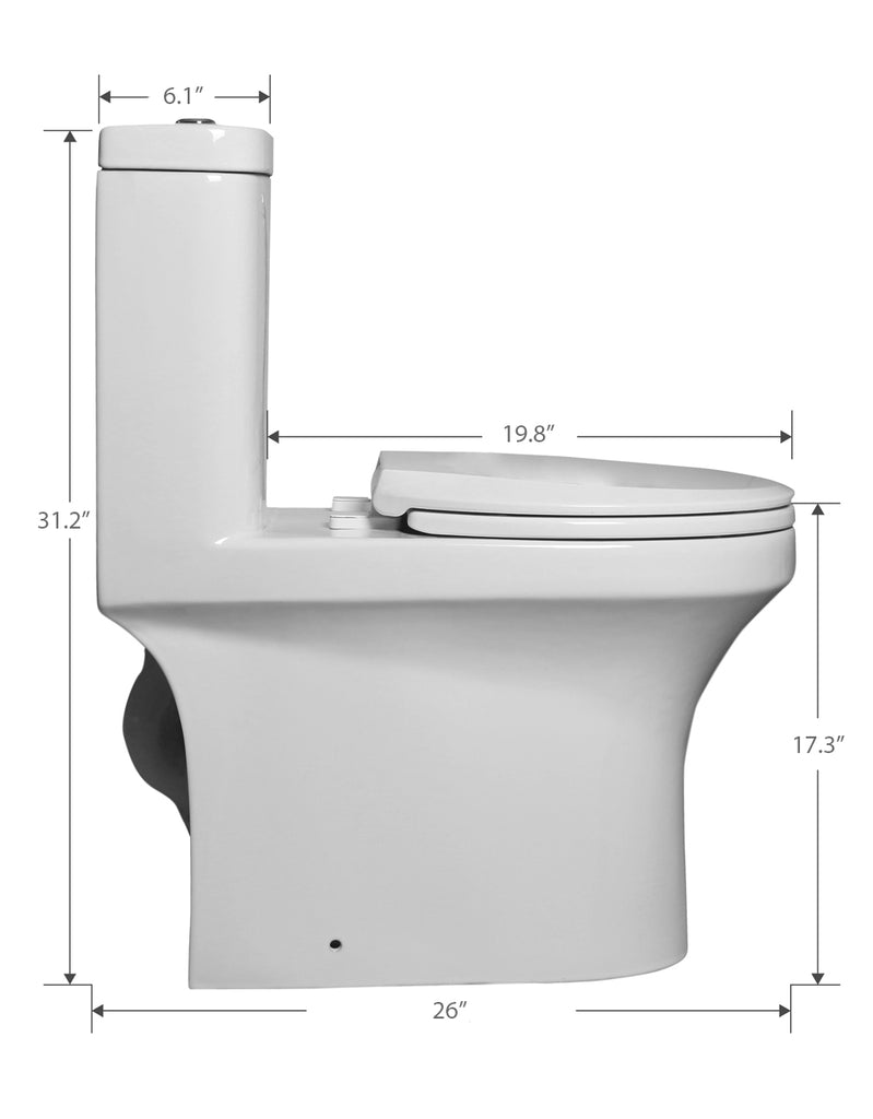 ONE PIECE ROUND TOILET "ARGOS" AT-002-WH