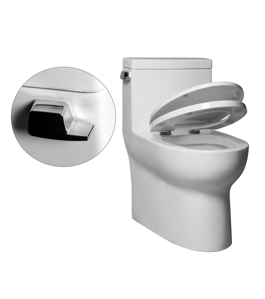 ONE PIECE ELONGATED TOILET "SANTORINI" AT-003S-WH