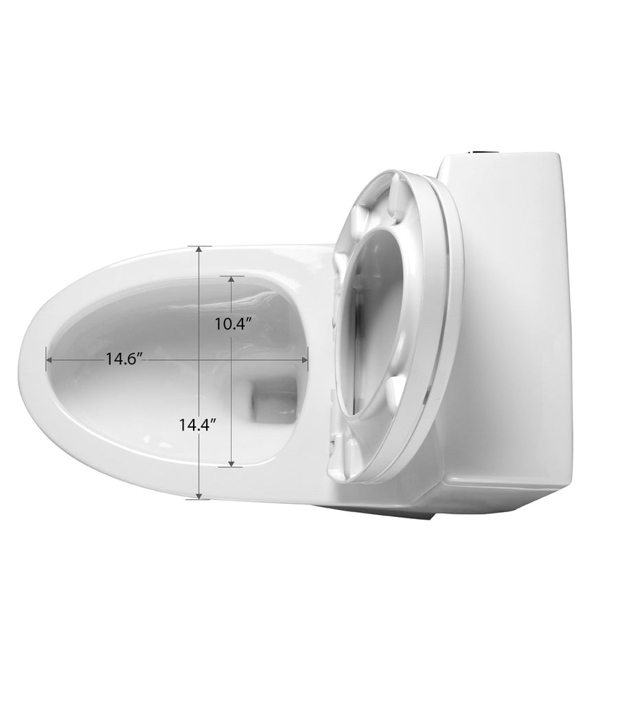 ONE PIECE ELONGATED TOILET "SANTORINI" AT-003S-WH