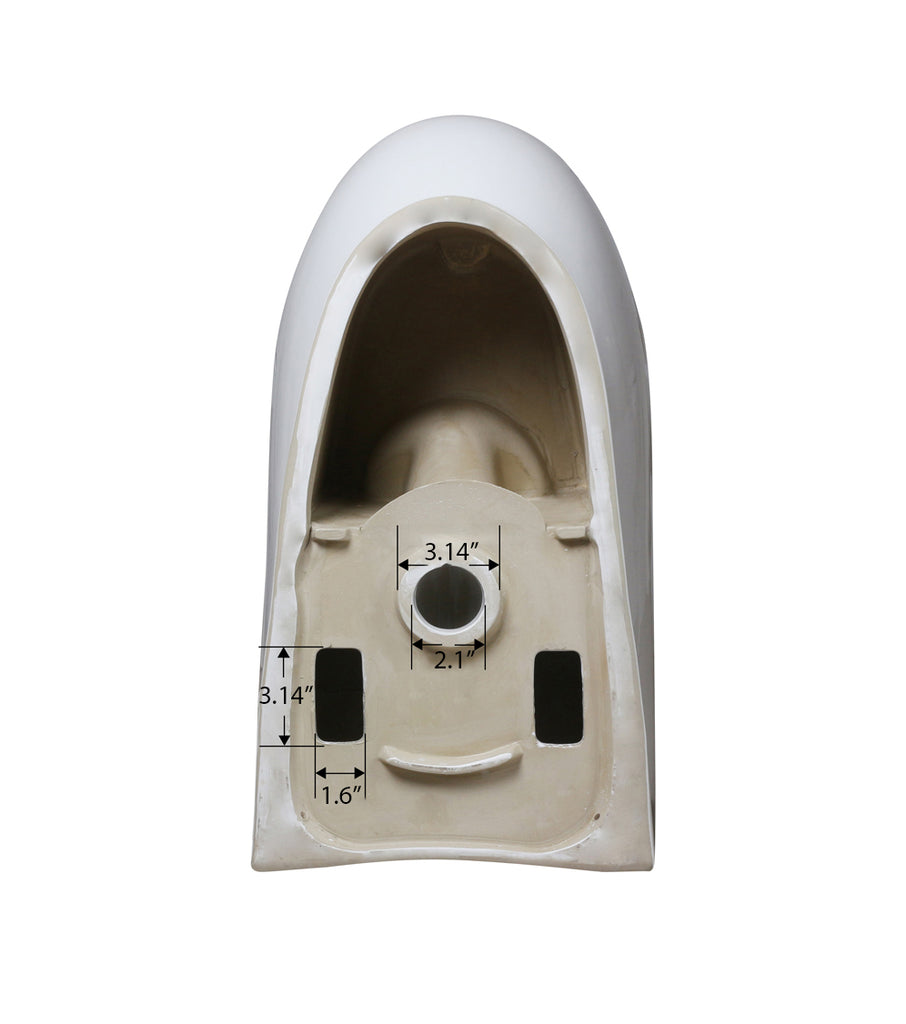 ONE PIECE ELONGATED TOILET "SANTORINI" AT-003S-WH