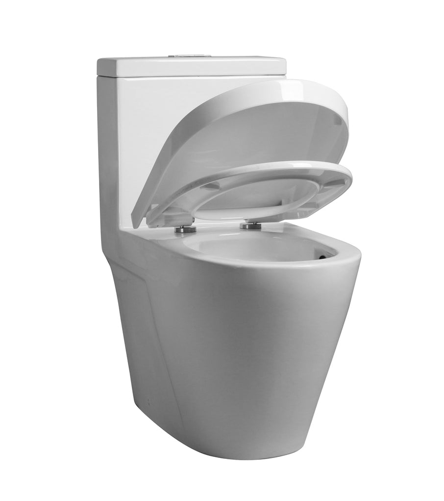 ONE PIECE ELONGATED TOILET "NAXOS" AT-008-WH