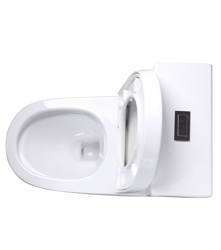 ONE PIECE ELONGATED TOILET "NAXOS" AT-008-WH