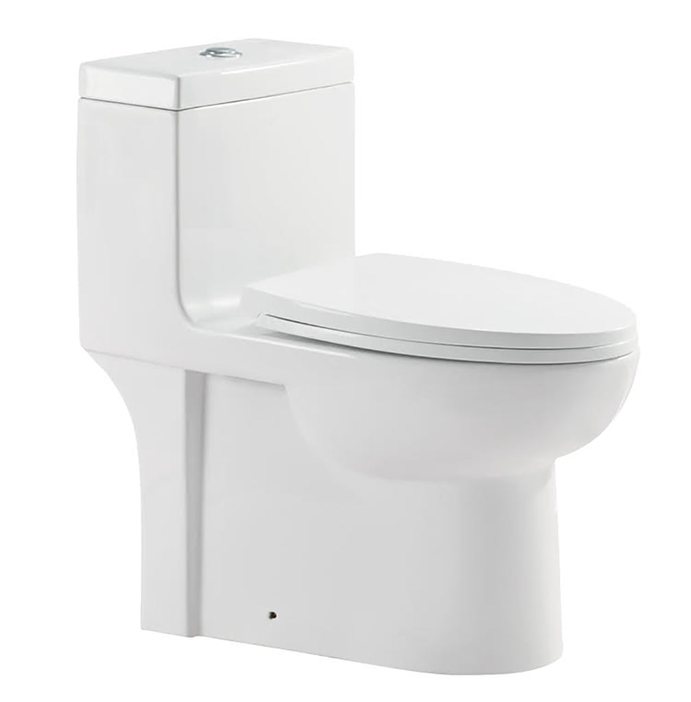 ONE PIECE ELONGATED TOILET "MILOS" AT-006-WH