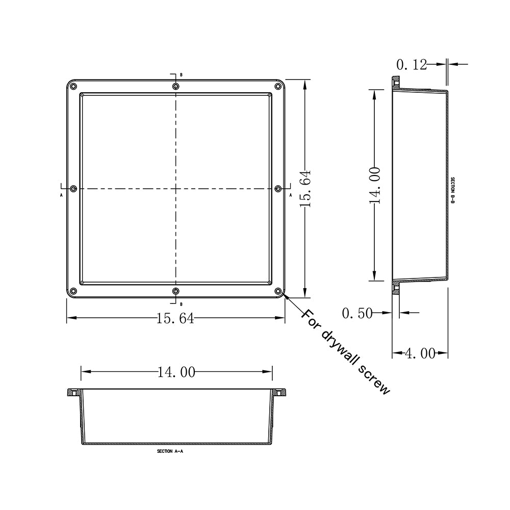 ECO-GREEN SHOWER NICHE RN-1616-N