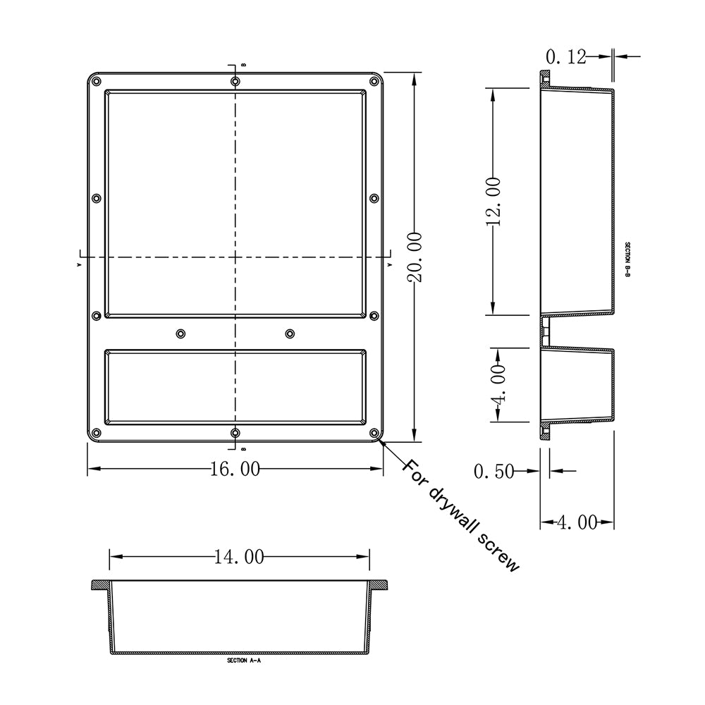 ECO-GREEN DOUBLE SHOWER NICHE RN-1620-2-N
