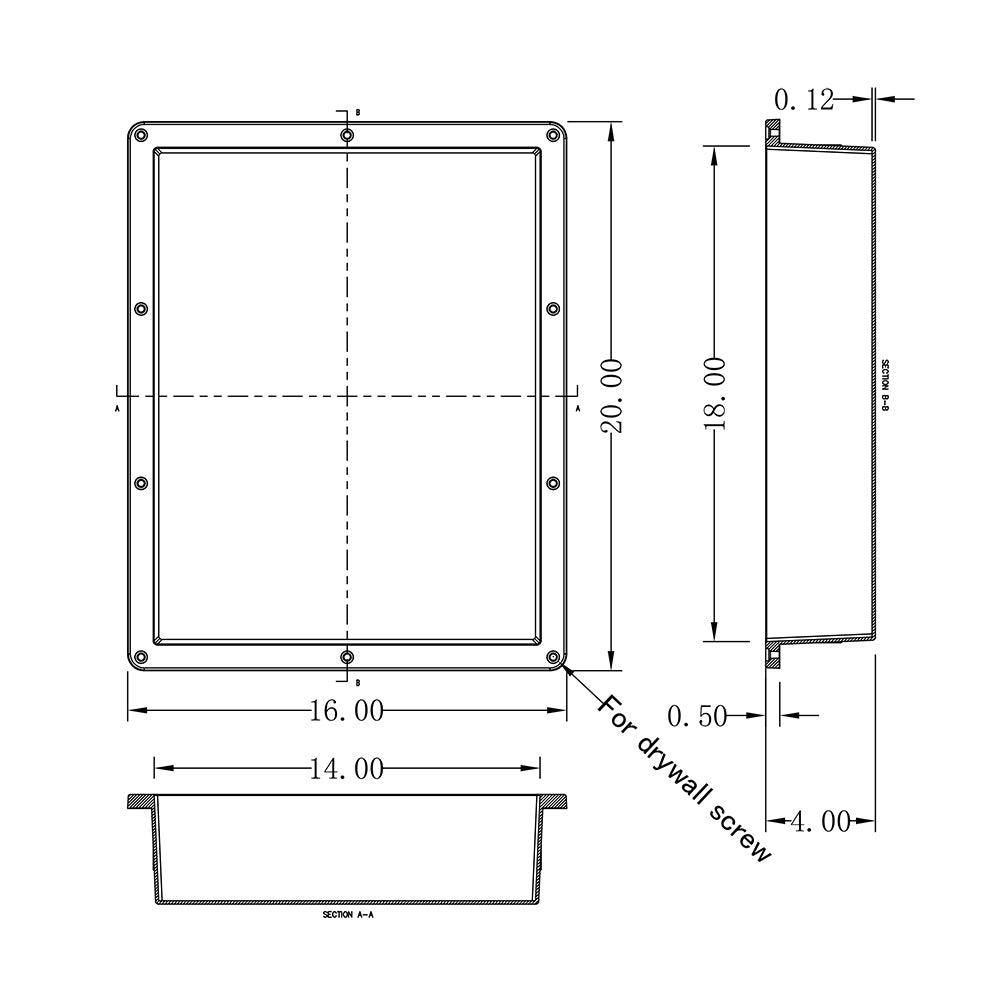 ECO-GREEN SHOWER NICHE RN-1620-N