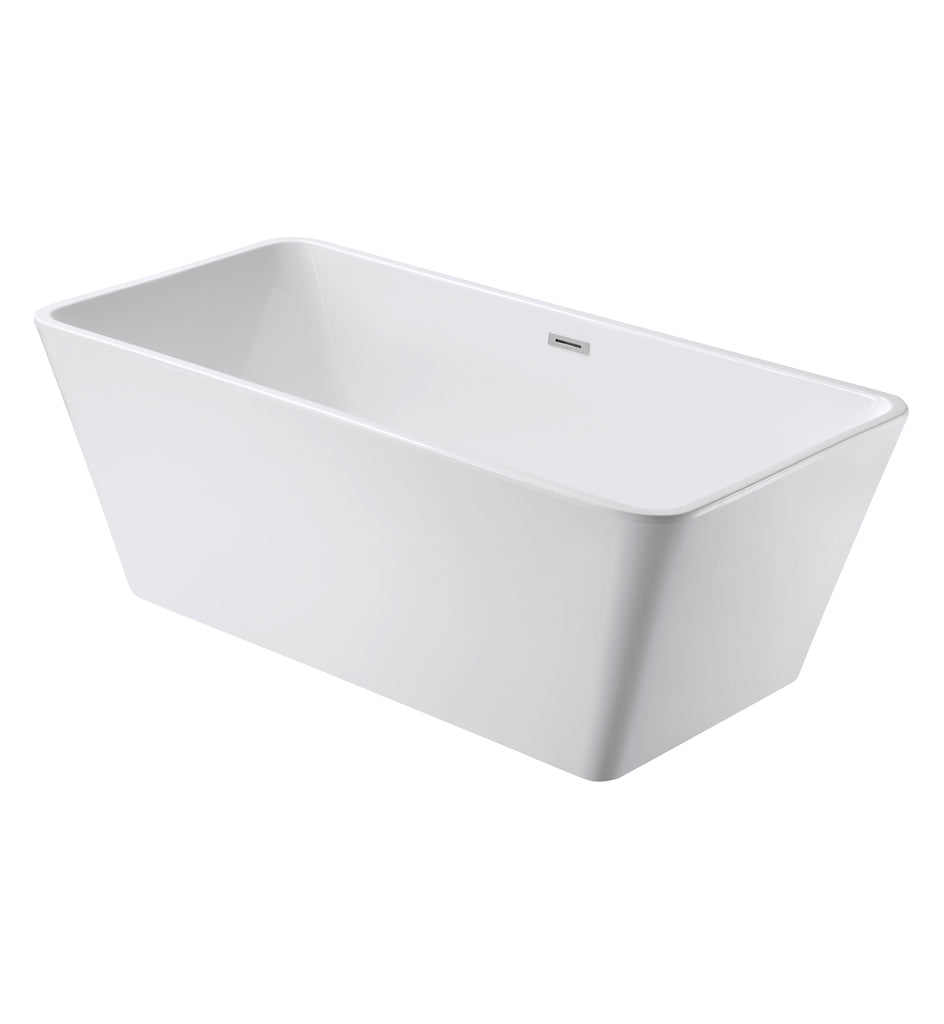 FREESTANDING TUB "MARSEILLE" 59" x 27.5" x 23.6" AFT-8363-WH