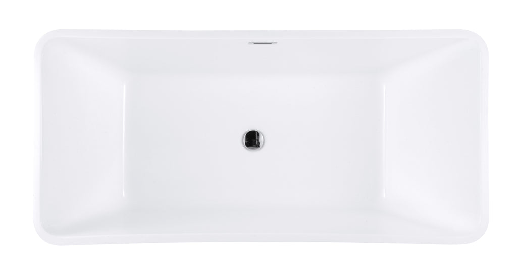 FREESTANDING TUB "MARSEILLE" 59" x 27.5" x 23.6" AFT-8363-WH