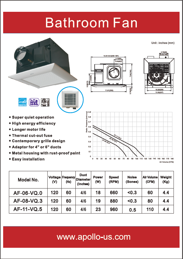 BATHROOM FAN AF-08-VQ.3