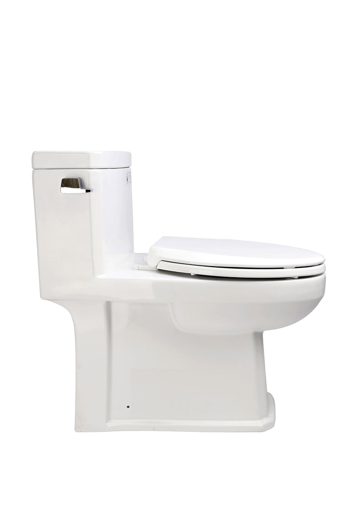 ONE PIECE ELONGATED TOILET "PREVENZA" AT-010-WH