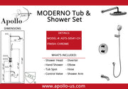 TUB & SHOWER SET "MODERNO" ASTS-50541-CH